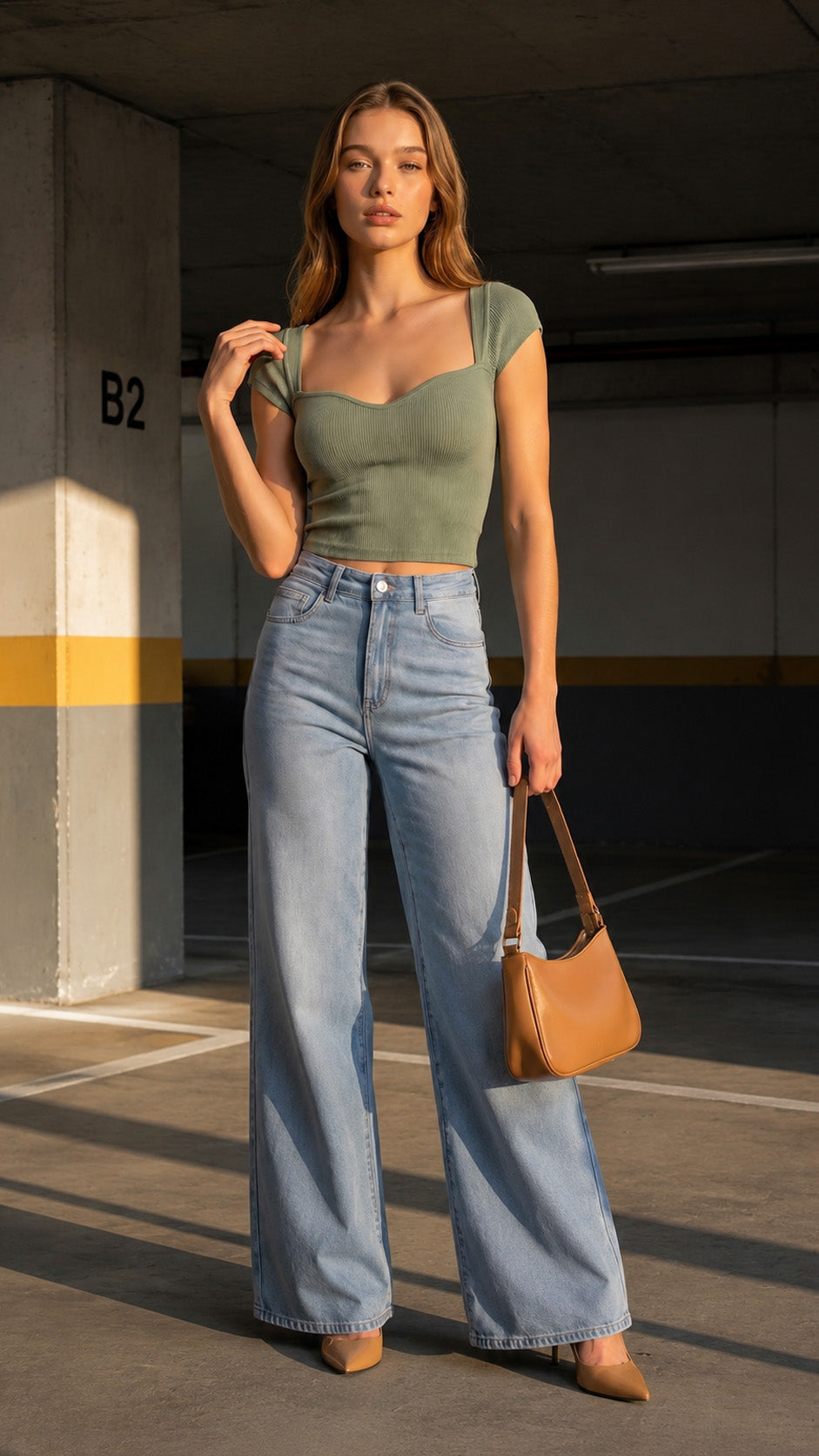 Jeans Wide Leg Claro