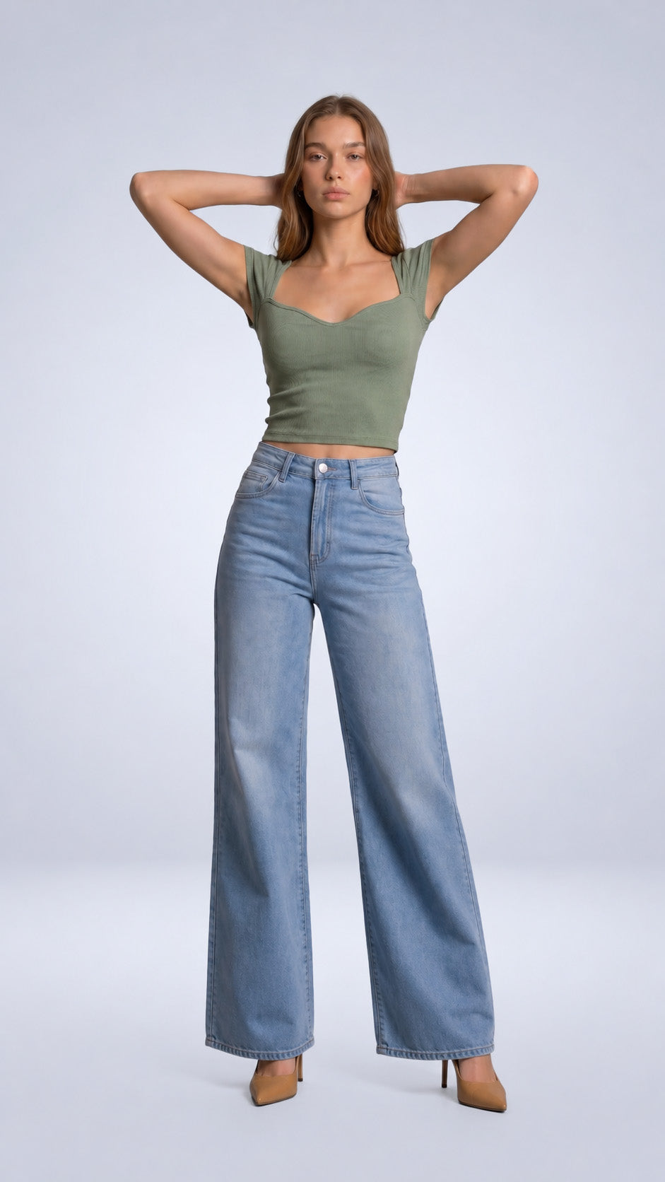 Jeans Wide Leg Claro