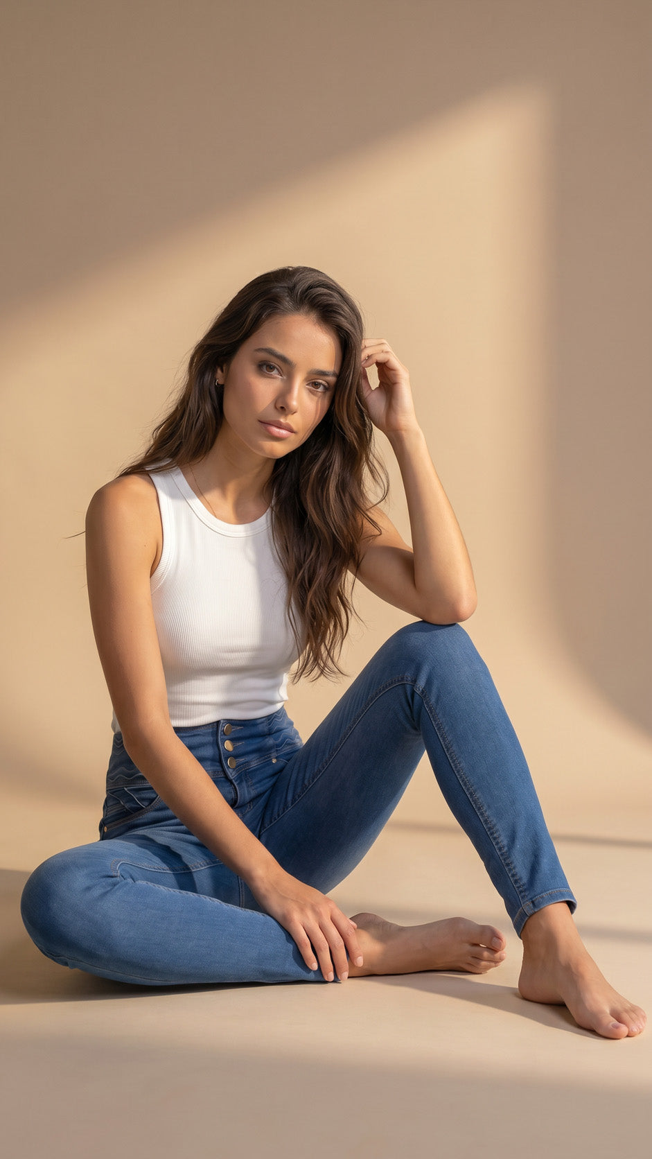 Jeans Skinny Tono Medio