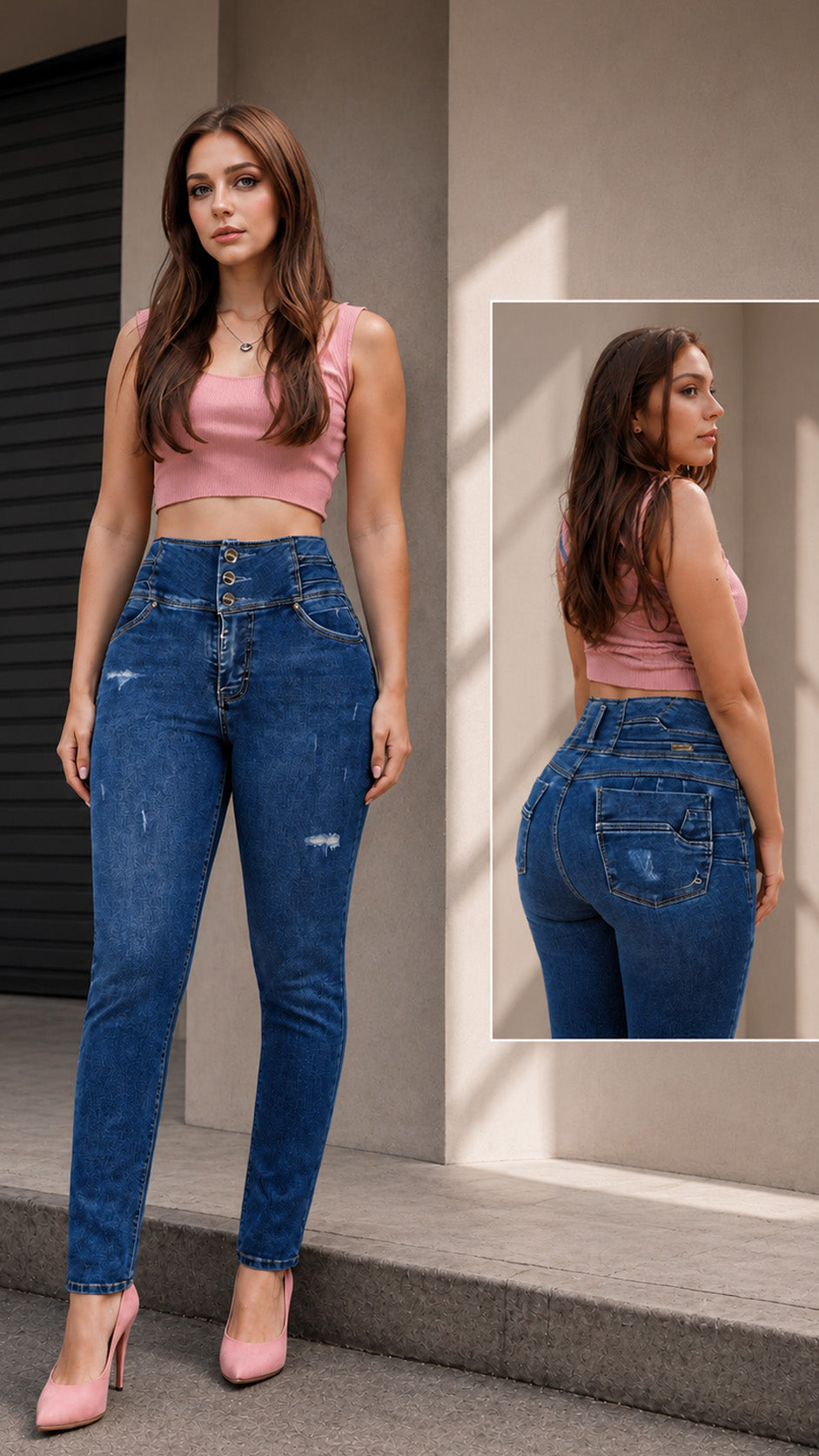 Jeans Slim Medio Claro