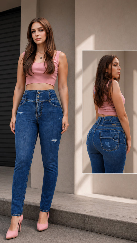 Jeans Slim Medio Claro