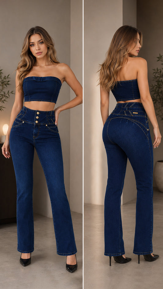 Jeans Straight Oscuro