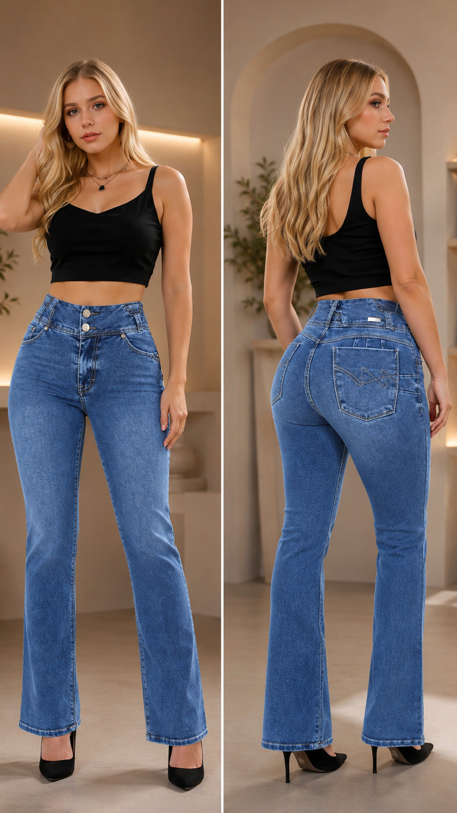 Jeans Straight Medio Claro