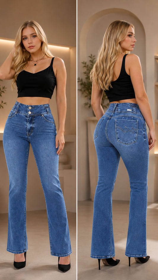 Jeans Straight Medio Claro