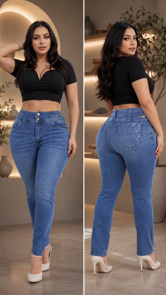 Jeans Curvy Tono Medio
